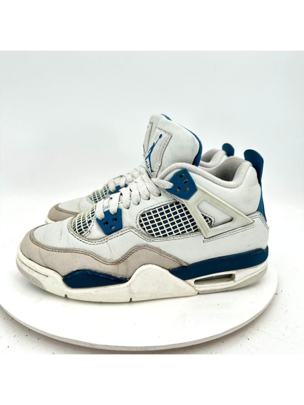 Nike Air Jordan 4 Retro Youth Size 5.5Y women 7 HF4281-141 Industrial Blue Shoes